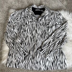 Vintage Alfred Dunner Zebra Print Jacket